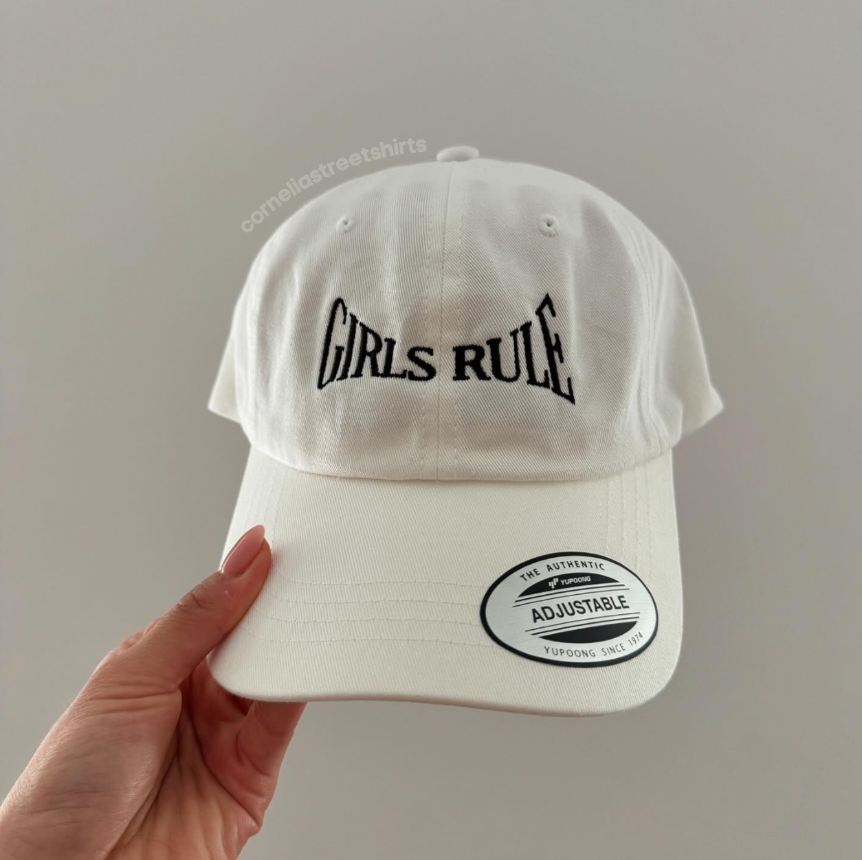 Girls Rule Embroidered Baseball Cap