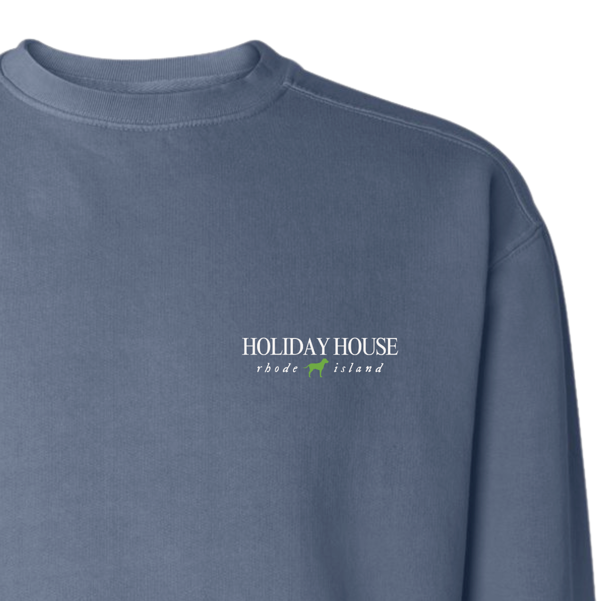 Holiday House Embroidered Comfort Colors Crewneck