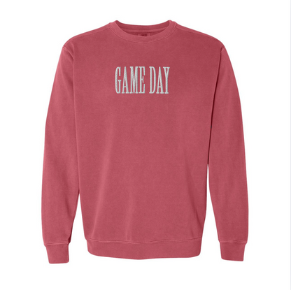 Game Day Embroidered Comfort Colors Crewneck