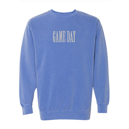 Game Day Embroidered Comfort Colors Crewneck