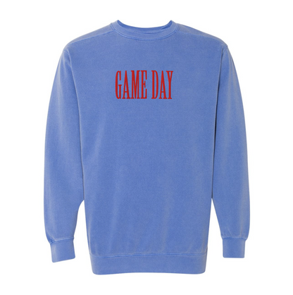 Game Day Embroidered Comfort Colors Crewneck