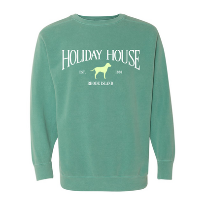 Holiday House Key Lime Green Dog Crewneck