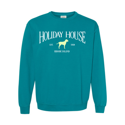 Holiday House Key Lime Green Dog Crewneck