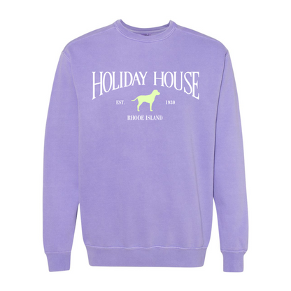 Holiday House Key Lime Green Dog Crewneck