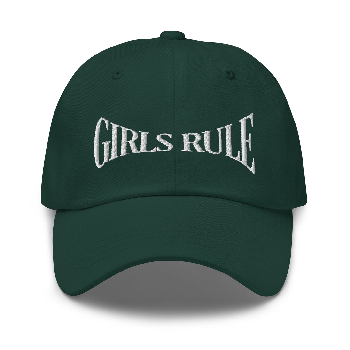 Girls Rule Embroidered Baseball Cap