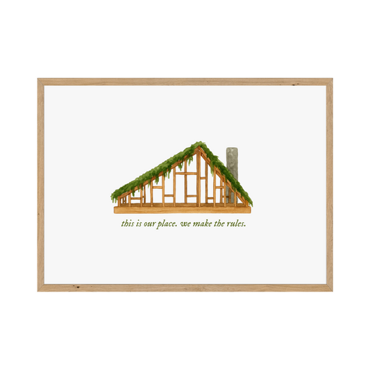 Folklore Cabin Art Print