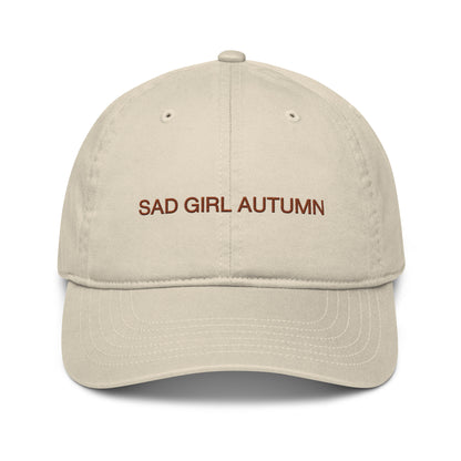 Sad Girl Autumm Embroidered Baseball Cap