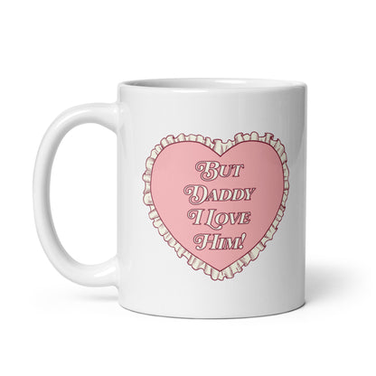 But Daddy I Love Him Lace Heart Mug