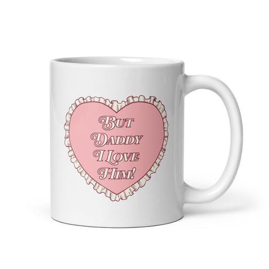 But Daddy I Love Him Lace Heart Mug